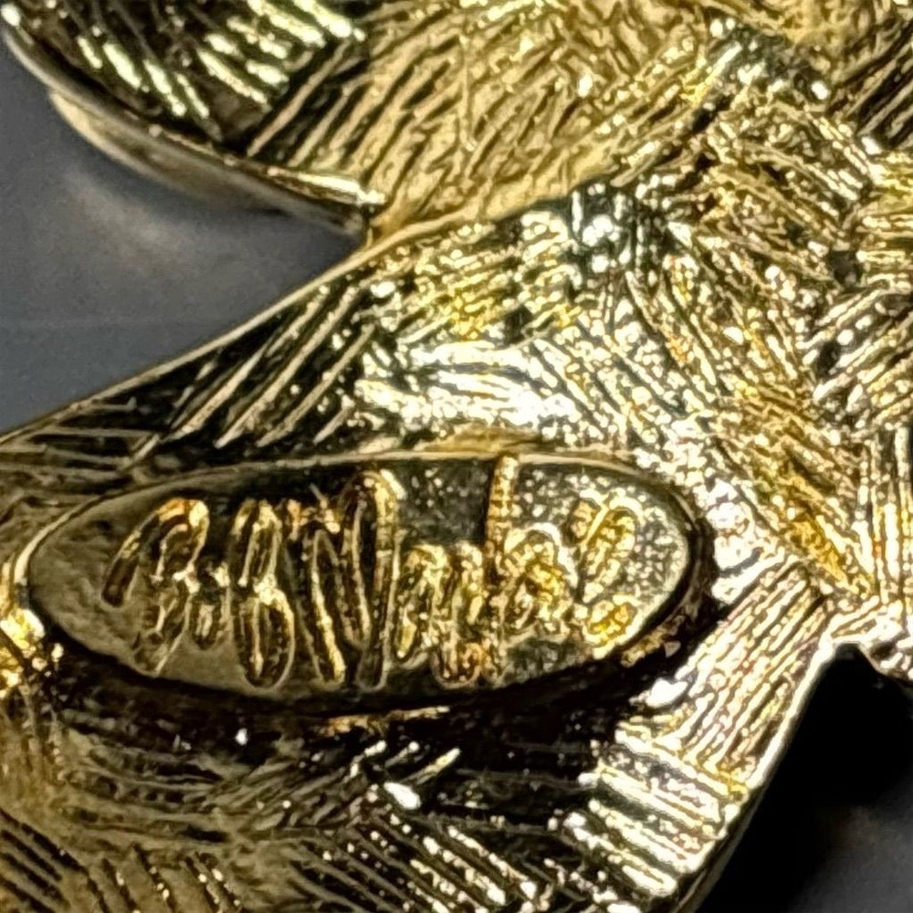 Bob Mackie Signed Butterfly Brooch Enamel‎ Rhinestone Vintage Multicolor - Picture 6 of 6